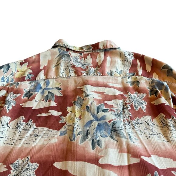 Tommy Bahama 100% Silk Tropical Print Button-Down Shirt Short Sleeve Size 2XL - Picture 8 of 12